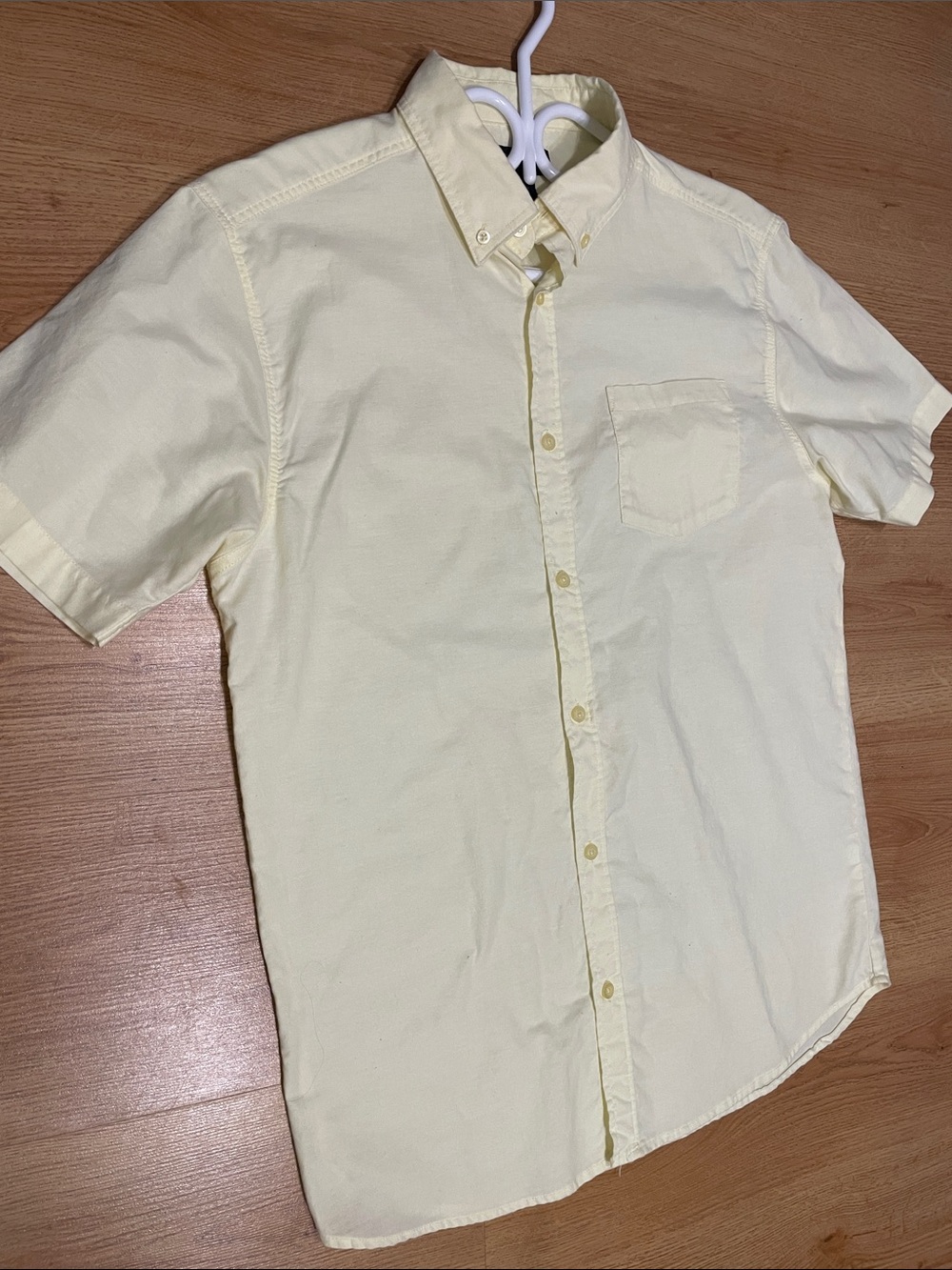 U.S. Polo Assn. Short Sleeve Button-Down Shirt in Light Yellow